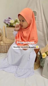 Jilbab instan bayi usia 1 2 3 tahun | Zara size S Khimar Hijab anak batita bahan jersey premium Raggakids