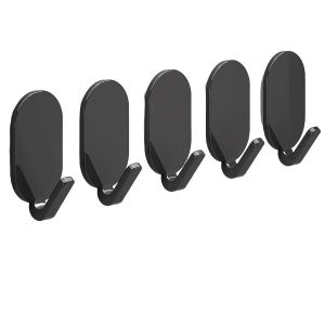 5Pcs Strong adhesive Hooks Bathroom Kitchen Towel Brush Hooks Waterproof No punching Wall-mounted