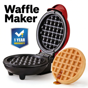 Waffle Maker Mini Non-Stick Plates Lightweight for Classic/Sweet/Savory Waffles