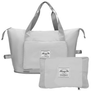 Gray Foldable Travel Bag: Large Capacity & Fast Delivery