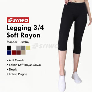 SRIWA Celana Legging Pendek Wanita Bahan Rayon Kaos Dibawah Lutut CL05