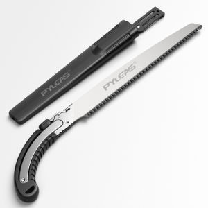 ZUOGUAN Cưa tay gấp đa năng  để làm vườn và cắt gỗ với lưỡi ba lưỡi và tay cầm cao su công thái học