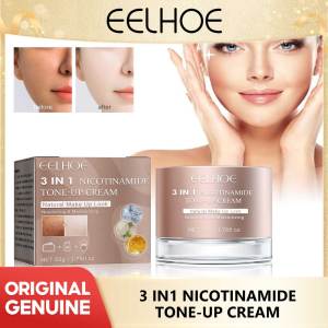Eelhoe 3 In 1 Whitening Cream Nicotinamide Evenly Moisturizes Skin Concealer Refreshing Brighten Lighten Melanin Nourishing Facial Care Invisible Pore Cover Dark Spot Smooth Fine Lines Oil Control Waterproof Nourish Brighten Whitening Cream