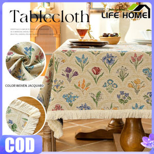 2/4/6/8-Seater New Tablecloth Home Imitation Cotton And Linen Tea Table Towel Tv Cabinet Cover Towel Anti Scald And Dust-Proof Tablecloth