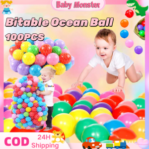 100PCS Multicoloured Soft Pit Balls Plastic Play Balls Ocean Balls Thicken Playpen Balls Wave Baby Ball Toys Stress Ball Toys For Pits Pool Toys