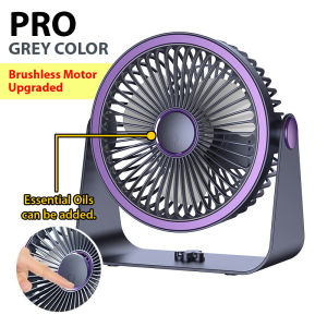 Aroma Desktop Fan Cool & Quite 360° Wireless Portable Fan USB Rechargeable Mini Fan with Night Light