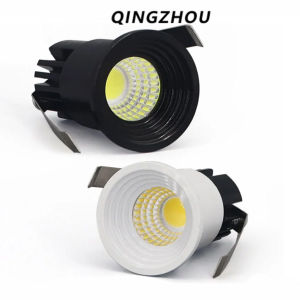 Mini LED Spot Downlights COB 5W Recessed Led Spots 220V Dimmable Light for Ceiling Cabinet Showcase Loft Decorations