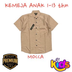 PROMO Kemeja Polos Anak Laki Laki lengan Pendek Umur 1-13 Tahun/Kemeja anak Warna Komplit