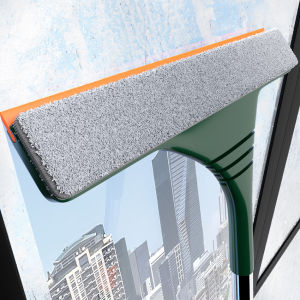 ไม้ทำความสะอาดกระจก ที่เช็ดกระจก 2 ด้าน ไม้กรีดกระจก 2in1 ปาดน้ำเกลี้ยง ไม้รีดน้ำ แปรงทำความสะอาดกระจก จับฝุ่นดี มียางรีดน้ำ ทำความสะอาดได้ง่ายขึ้น