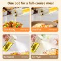 2 in 1 Oil Sprayer Bottle 550ML Gravity Auto Open&Close Oil Dispenser Kitchen Household Leakproof Sauce Bottles. 