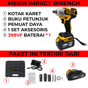 D•WE 700NM Bor Impact Wrench Brushless Mesin Bor Impact Baterai Cordless Mesin Bor 21000mah Baterai Impact