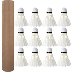 BETTERFORM Professional Badminton White Goose Feather Durable Badminton Balls Sport Badminton Trainer Household