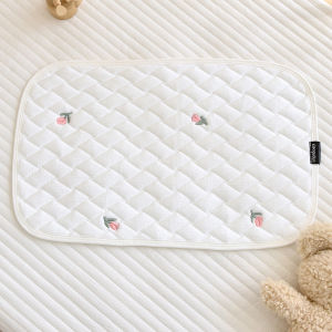 Cool Pillow for Baby Ice Silk Infant Anti-spitting Milk Cushion Embroidery Pillowcase Pillow Cover