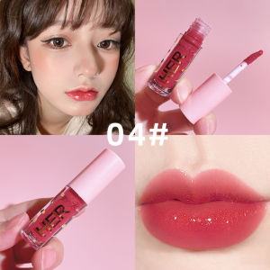 CAPUPU Moisturizing Essence Lip Gloss ไม่ง่ายต่อการจางหาย ไม่ติดกับถ้วย เคลือบริมฝีปากกันน้ำยาวนาน