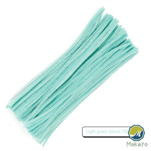 Makayo ลวดกำมะหยี่ DIY ยาว 30 cm หนา 6mm ทำงานฝีมือ Chenille Stems