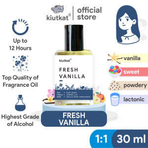 FRESH VANILLA by KIUTKAT - Parfum Wanita Original Isi 30ml | Searah FRESH VANILLA AROMA VANILA SEGAR