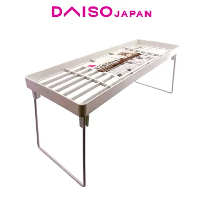 Daiso White Collapsible Stackable Shelf