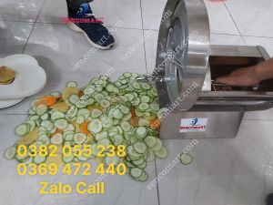 BÁN máy thái lát củ quả chạy điện gia đình có núm điều chỉnh dày mỏng lát cắt