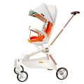 Maruya's Baby Walking Aid T6 Second Generation Baby Stroller Lightweight Foldable Can Sit Can Lie One-Button Retractable Two-Way Baby Stroller. 