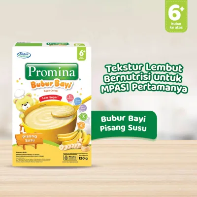 Promina Bubur Bayi 6+ Pisang Susu Box 120gr