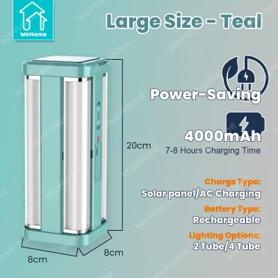 WeHome Solar LED Camping Light 4000mAH Rechargeable Waterproof Portable Emergency Outdoor Lamp