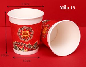 Ly Giấy 8.5oz 250ml Không nắp Dùng Một Lần