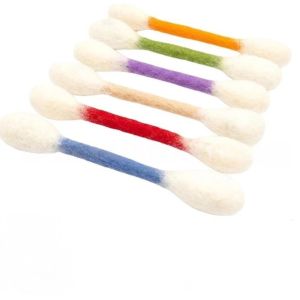 YOUYO 6Pcs Durable Cotton Swab Cat Toy Oversized Anti-Boredom Cat Accessories Cat Lovers Gift Lightweight Kitten Chew Toy Kitten Teething