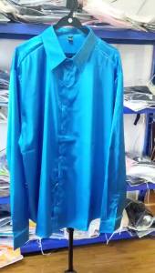 Luxury Black Satin Dress Shirts for Men Fashion Soft Silk Solid Shirt Wedding Party Dance Casual Business Shirt