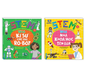 Sách-Combo STEM - Tớ là kỹ sư chế tạo rô-bốt & STEM - Tớ là nhà khoa học tên lửa