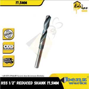 Mata bor besi HSS shank 1/2" - Reduced shank 175 mm besi kayu plastik - Mata bor mutifungsi serbaguna ukuran besar untuk mesin bor tangan 13mm dan 16mm