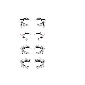 Yegbong Halloween Eyeliner Tattoo Stickers Party DIY Waterproof Disposable Stickers Face Decorations Spider Web Horror Make Up Eye Makeup Stickers Temporary Tattoos Sticker for Women Halloween Party Bat Spider Face Waterproof Fake Tatto Eye Art