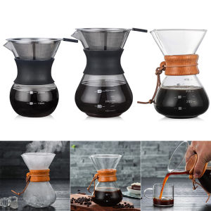 D-Night Pour Over Coffee Maker with Borosilicate Glass Manual Coffee Dripper Brewer