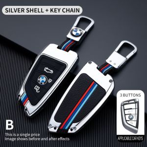 For BMW 2 5 6 7 Series X1 X2 X3 X5 X6 Remote Key Case Cover Metal Keychain Accessories