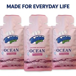 Detergent Sachet Laundry Liquid 20ml Travel Pack Bio Enzyme Baby Safe Low Foam Portable