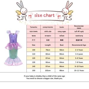 ชุดเจ้าหญิงเงือก ชุดคอสเพลย์เด็กผู้หญิง Mermaid princess costume girls cosplay costume
