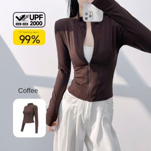 SUPERFLOWER New Striped Sun Protection Jacket for Women: Breathable & Slimming -waisted Outdoor Sports Jacket