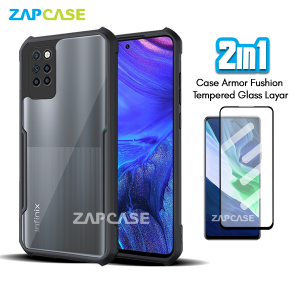 Casing Infinix Note 10 Pro Nfc Armor Fushion Case Free Tempered Glass