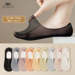 ECMLN Boat Socks for  Women Summer Ultra-thin Low Cut Invisible Cotton Bottom Non-slip Socks