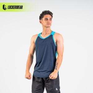 Singlet Gym Fitness Pria Compression Slim Dry Fit Sleeveless Tanpa Lengan Baju Polos Olahraga Basket Workout Lari Training Running Kaos Sport Stretch Elastis