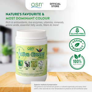 🌿OSN Active Greens | Combination of Precious Greens - Ashitaba Leaves Barley Grass Chlorella Spirulina | 100% Natural