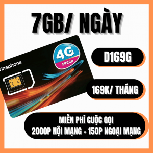 SIM 4G Vinaphone Tặng Data Tốc Độ Cao 7GB Mỗi Ngày Kèm Gọi Miễn Phí Chỉ Từ 90K/Tháng VD90 BIG120 D169G | FREESHIP - CHƯA KÍCH HOẠT