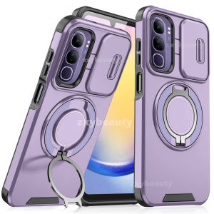 For Vivo V40 V50 Lite Pro 5G 2025 Case Shockproof Armor Slide Magnetic Casing For VivoV40 V40Lite V40Pro V50Lite VivoV50 Ring Stand Protection Phone Back Cover