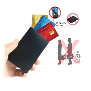 RFID Blocking Anti-theft ID Credit Card Holder Thin Aluminium Metal Wallets Pocket Case Bank Card Box Porte Carte