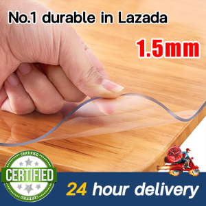 【24 hours delivery】 PVC Table Mat Cover 2MM/3MM Transparent PVC Table Mat Clear Oil proof Easy To Clean Anti-Slip Scratchproof Waterproof Plastic Table Cover Clear Protective Table Pad PVC transparent Table Cover