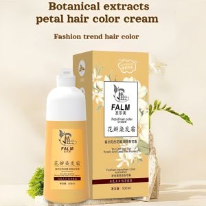 Petal Hair Dye Cream Flower Scent Dye Cream Plant Hair Dye Fruit Dye Cream Cover Gray Hair Natural Non-Stimulating花瓣染发霜