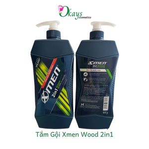 Sữa tắm gội nước hoa  2in1 X-Men Wood OK006 thơm lâu sạch sâu 900g