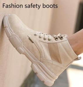 QINHUIZE Labor insurance shoes mens high summer soft bottom work shoes anti-smashing anti-piercing safety lightweight welding steel toe work safety boots construction safety shoes