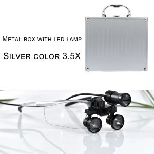 NCEDEN Dental Medical Binocular Loupes Surgical Magnifier with Headlight LED Light 5W 320-420mm Optical Lens for Dental Surgery