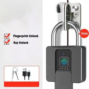 Fingerprint padlock Smart door lock Bluetooth waterproof rust-proof indoor and outdoor Electronic lock Truck lock grill door padlock