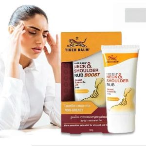 3PCS Tiger Balm Neck and Shoulder Rub Boost 50g Extra Strength - Best for Muscle Fatigue Neck Pain and Joint Relief - Non-Greasy Easy to Apply Pain Remedy